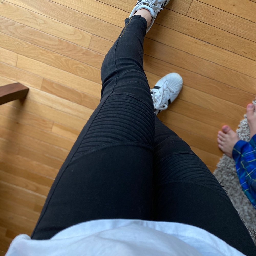 Black Moto Pants